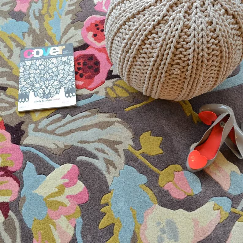 Rose Contemporary Floral Rug - Image 4