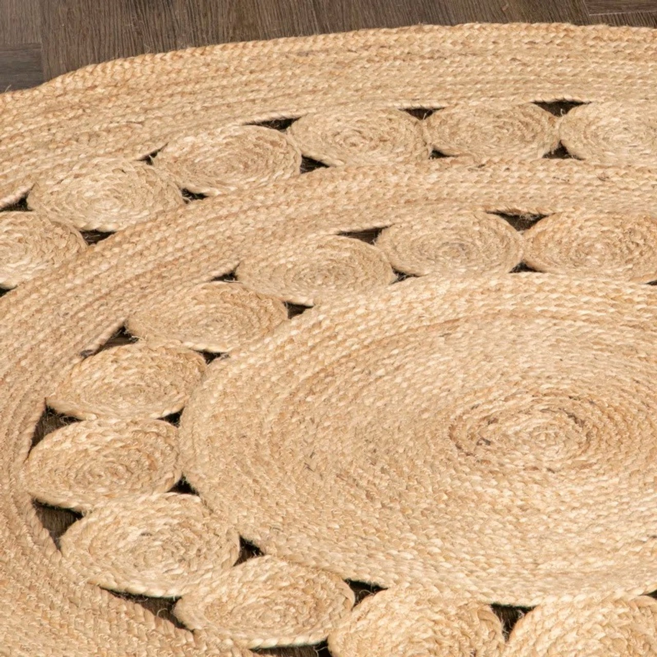 Round Boho Charm Farmhouse Jute Rug - Image 4