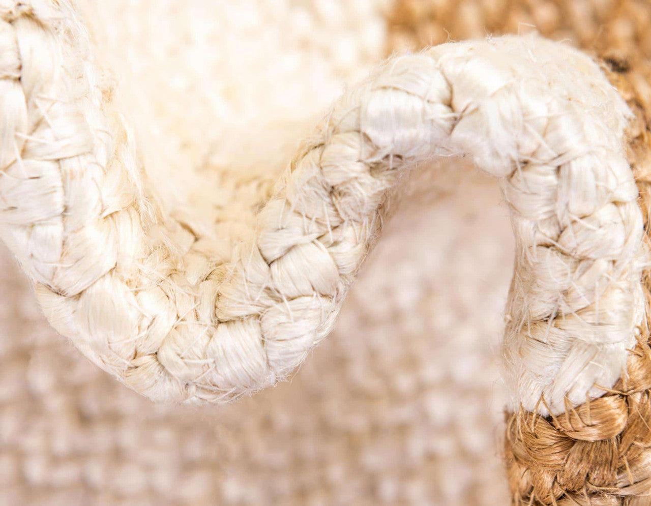 Natural Yarn - Round Rustic Vintage Beige Braided Jute Rug - Image 4