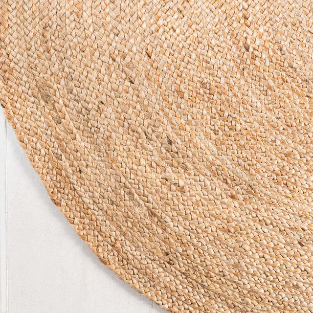 Natural Yarn - Rustic Vintage Beige Braided Jute Rug - Image 8