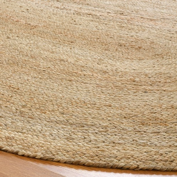 Natural/Brown Oval Indoor Area Jute Rug - Image 3