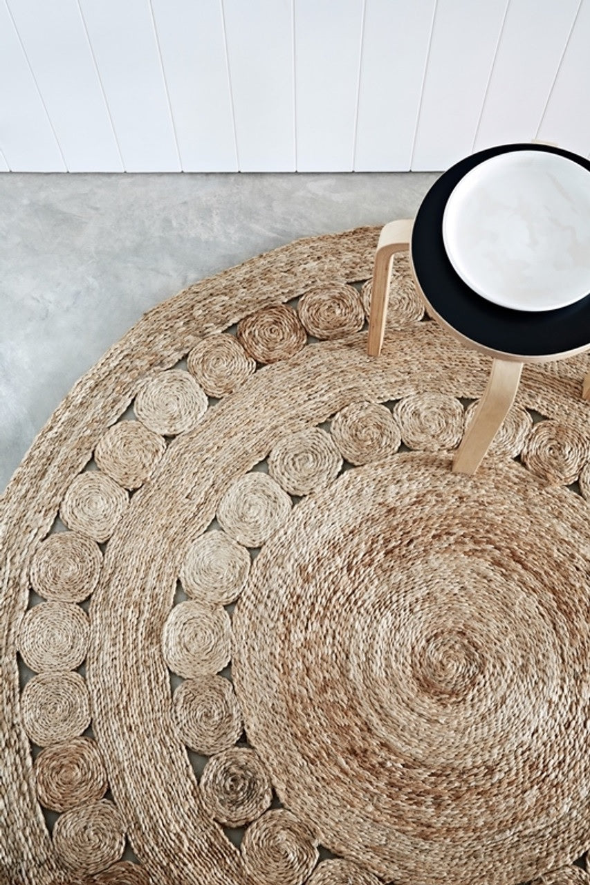 Round Boho Charm Farmhouse Jute Rug - Image 2