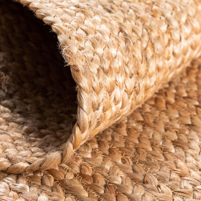 Natural Yarn - Rustic Vintage Beige Braided Jute Rug - Image 7