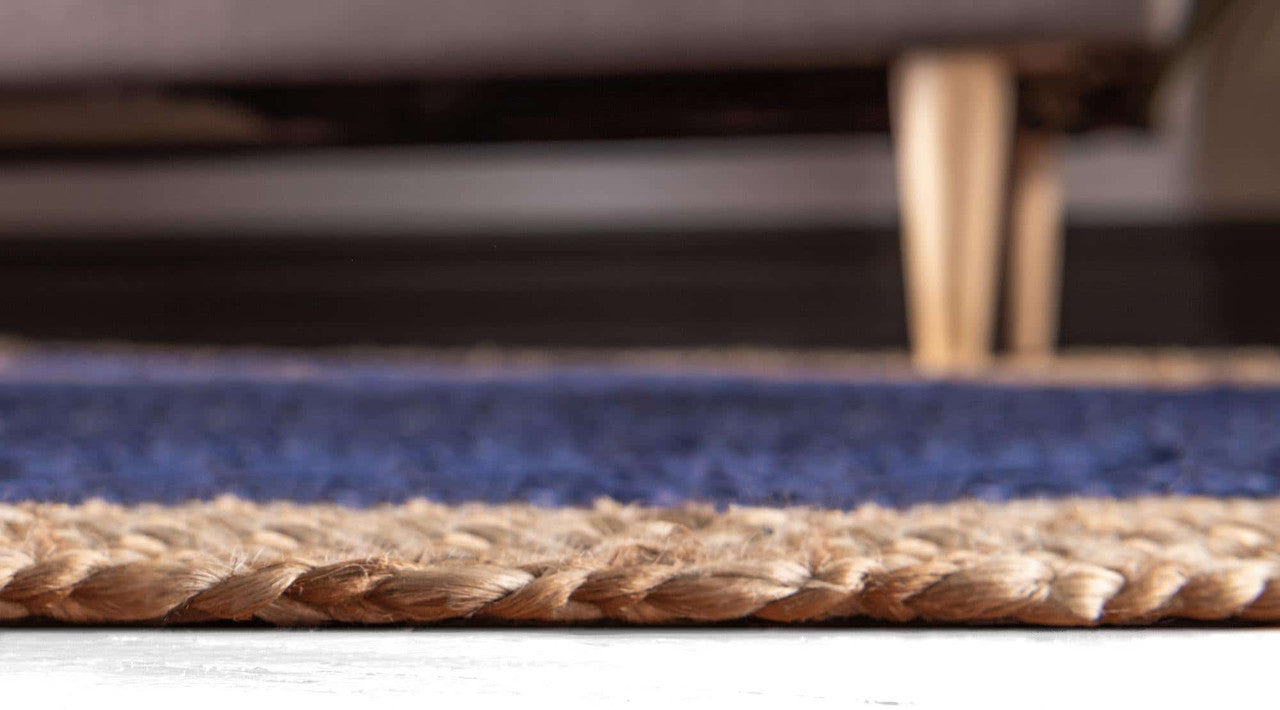 Braided Design Natural Brown Rings Jute Rug - Image 5