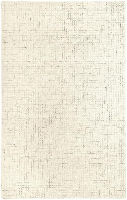 Rectangular Ribbed Textured Medium Pile Cross Design Abstract Rug - Image 11