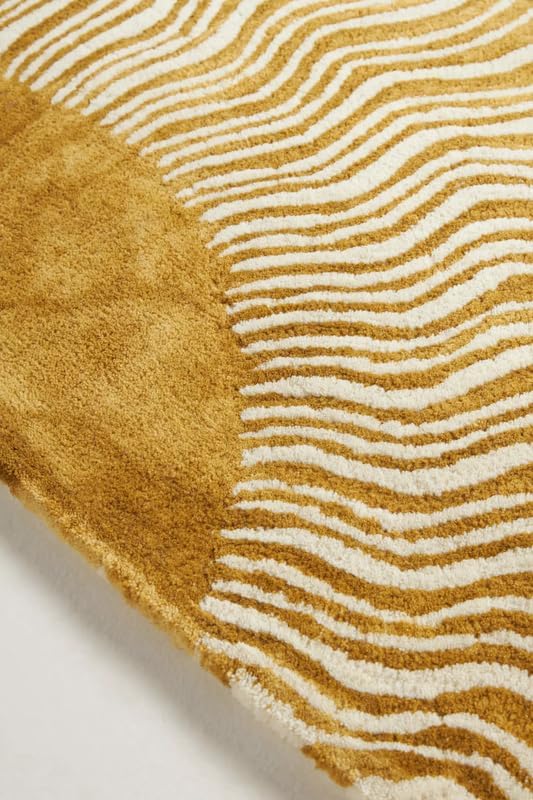 Hand Tufted Sun Rug, Soft Wool Modern Area Rug Durable Non-Slip Carpet for Home Decor High Traffic Areas Living Room Dining Room Bedroom - Image 4