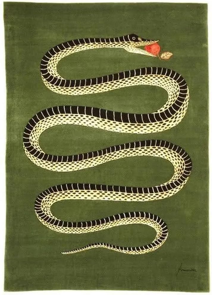 Striking Snake Handtufed Rug