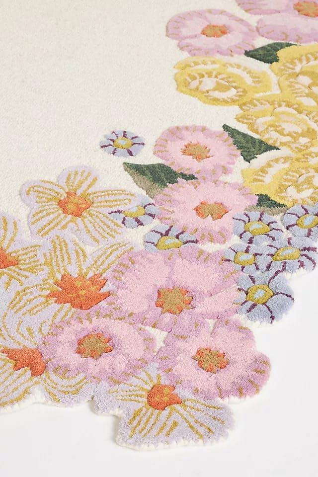 Flower Garden Design Floral Area Rug - Image 13