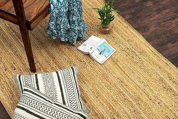 Natural Handmade Farmhouse Jute Rug - Image 9