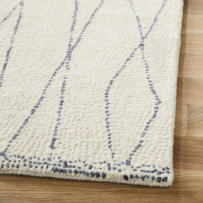Modern Line Pattern Abstract Area Rug (White) - Image 6