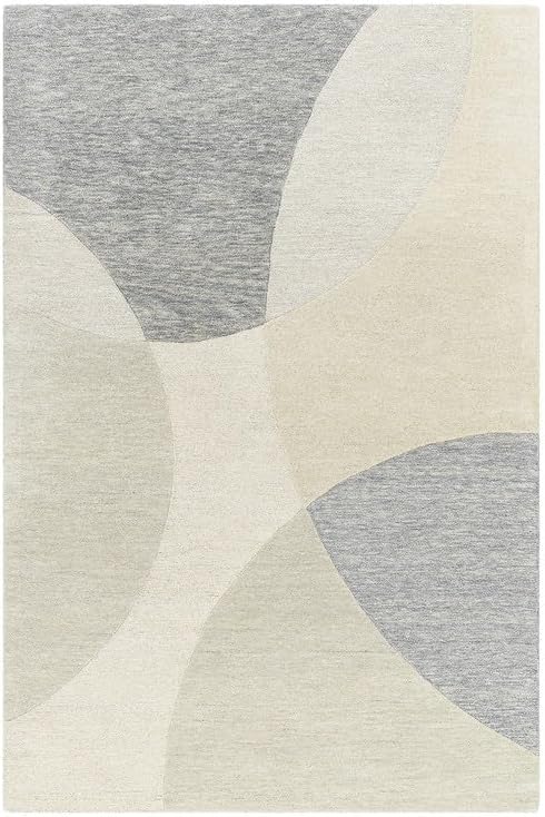Circles Design Modern Rug (Grey)