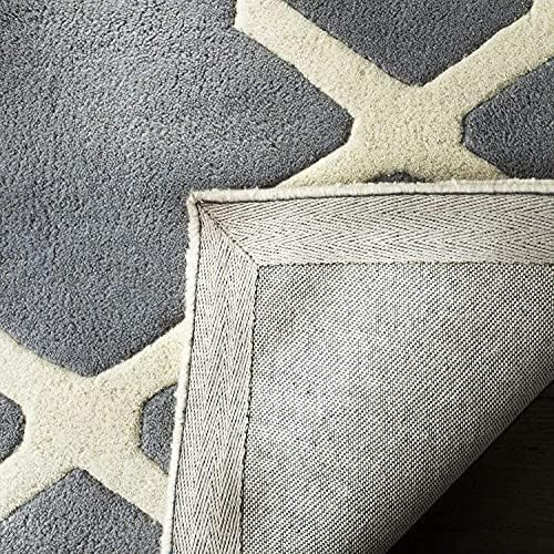Grey and Ivory Geometric Pattern Rug - Image 3