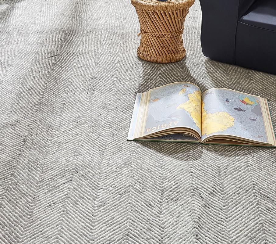 Herringbone Pattern Abstract Rug - Image 6