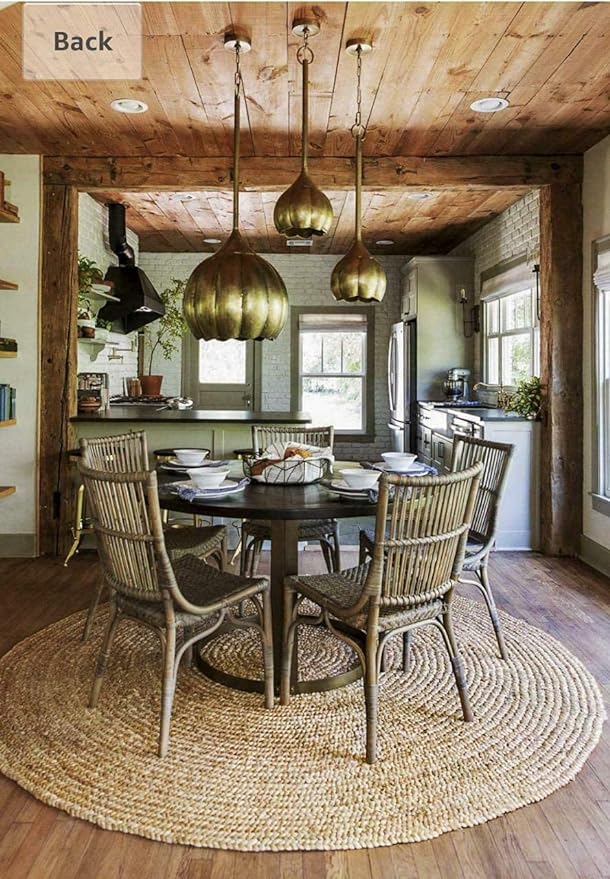 Round Braided Natural Jute Rug - Image 6