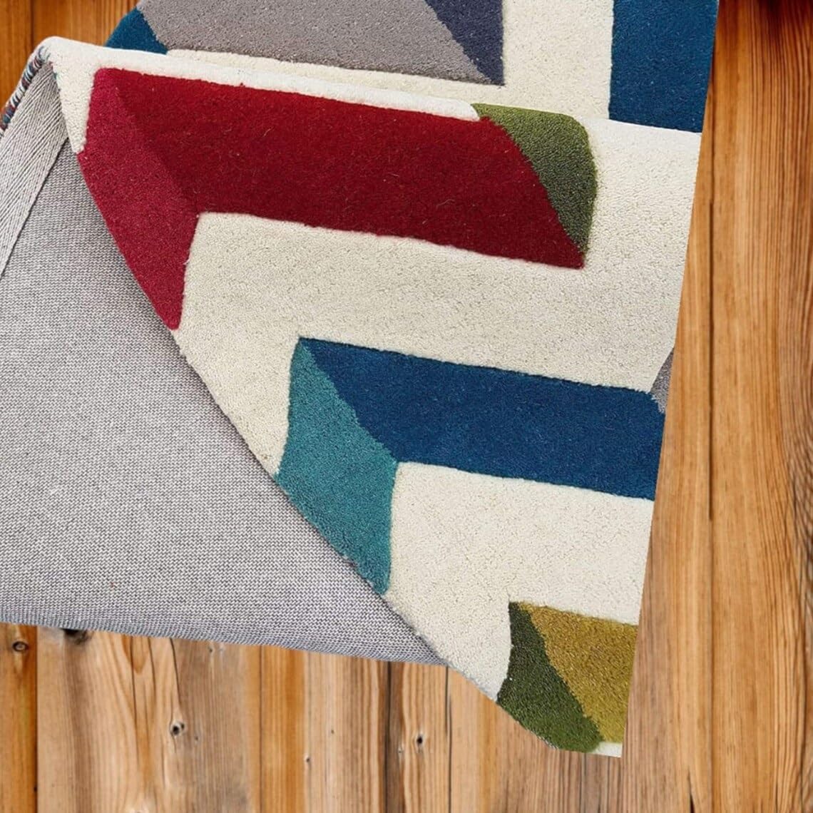 Multi Color Lines Design Modern Rug - Image 2