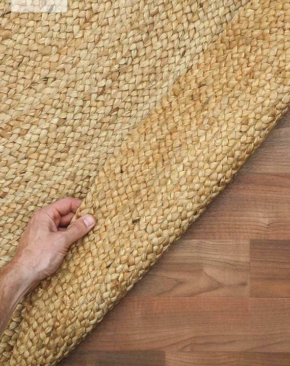 Round Braided Natural Jute Rug - Image 7