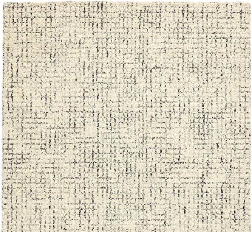 Rectangular Ribbed Textured Medium Pile Cross Design Abstract Rug - Image 3