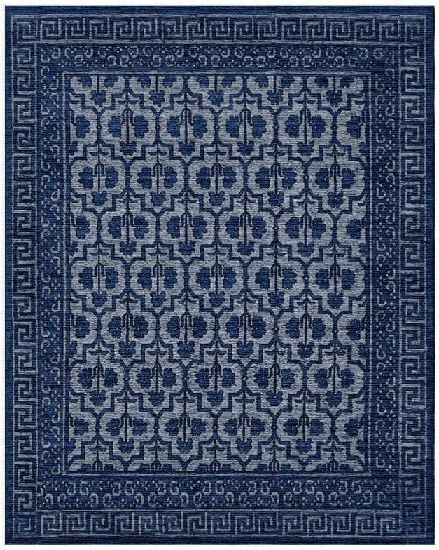 Flower Printed Rectangular Floral Rug - Image 6