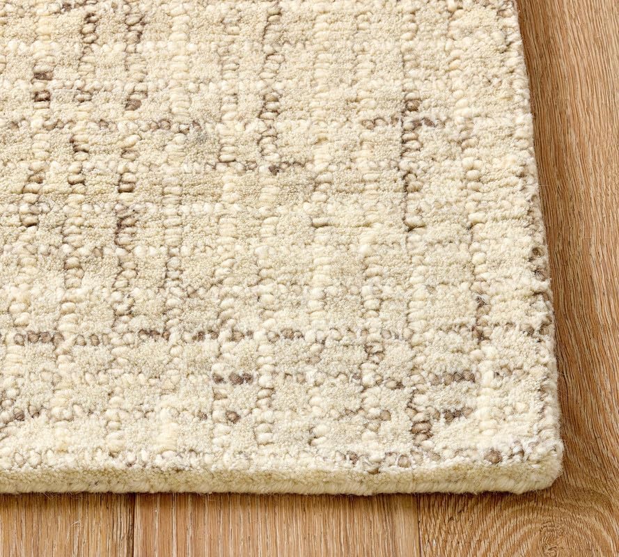 Rectangular Ribbed Textured Medium Pile Cross Design Abstract Rug - Image 10