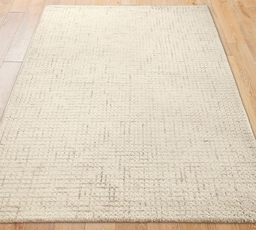 Rectangular Ribbed Textured Medium Pile Cross Design Abstract Rug - Image 12