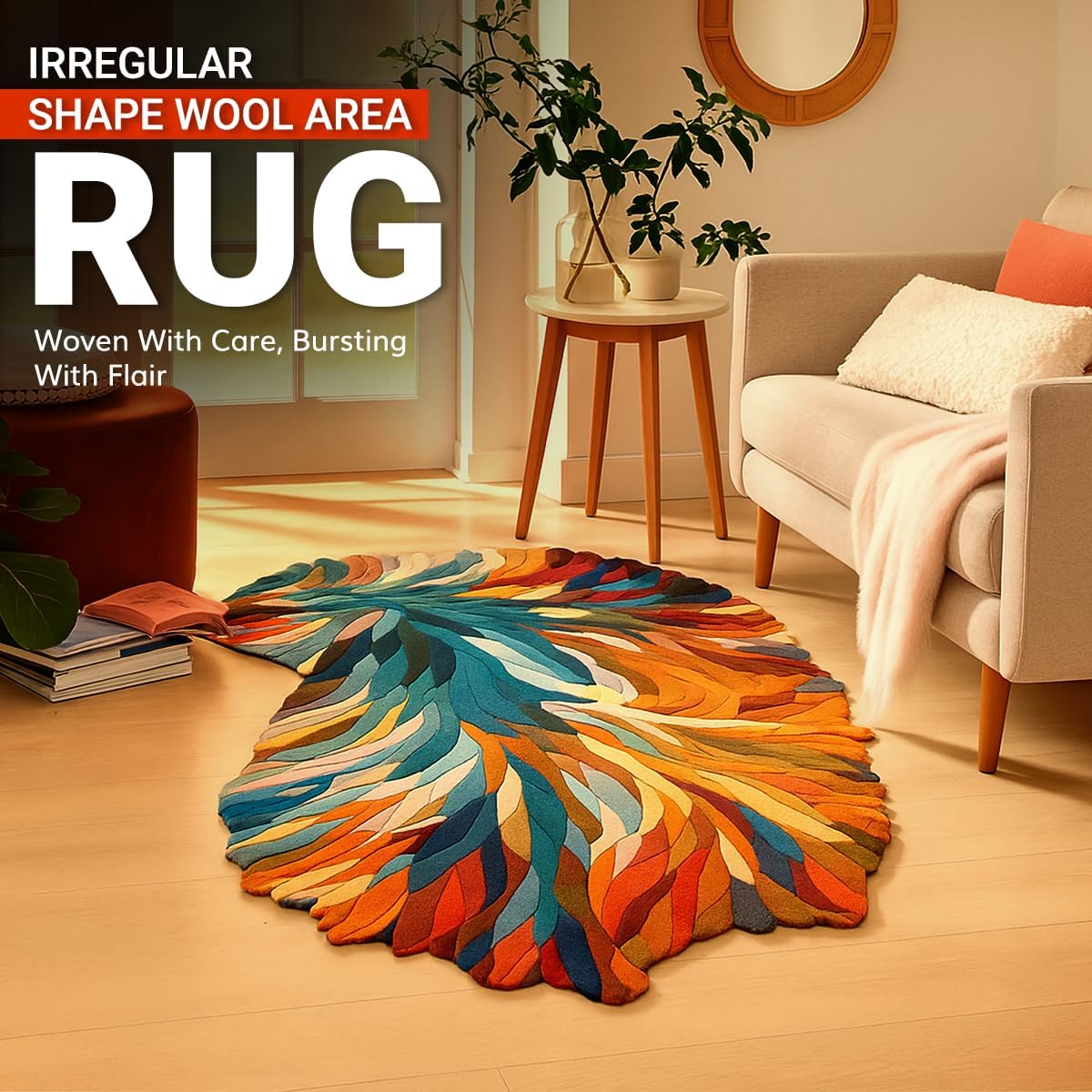 Modern Design Round Rug - Image 3