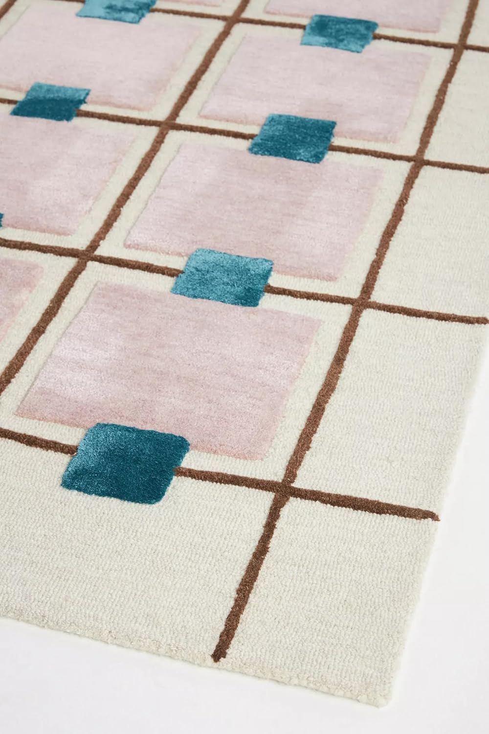 Modern Checked Design Geometric Pattern Rug - Image 8