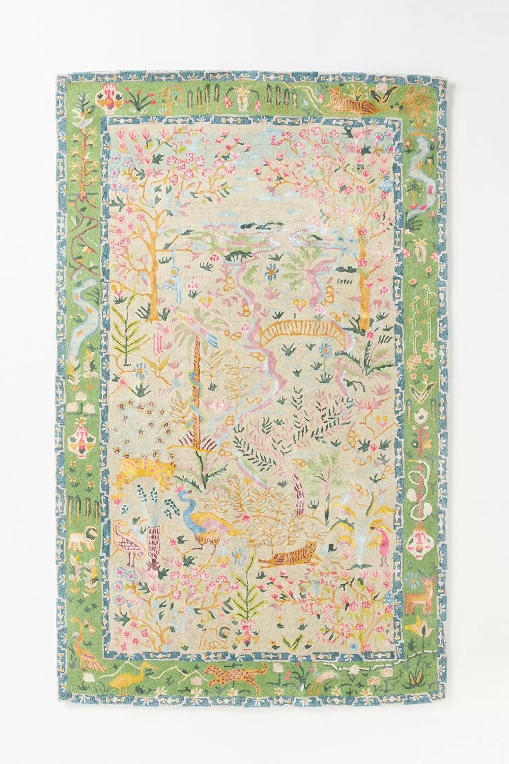 Green Tales Menagerie Unique Design Rug