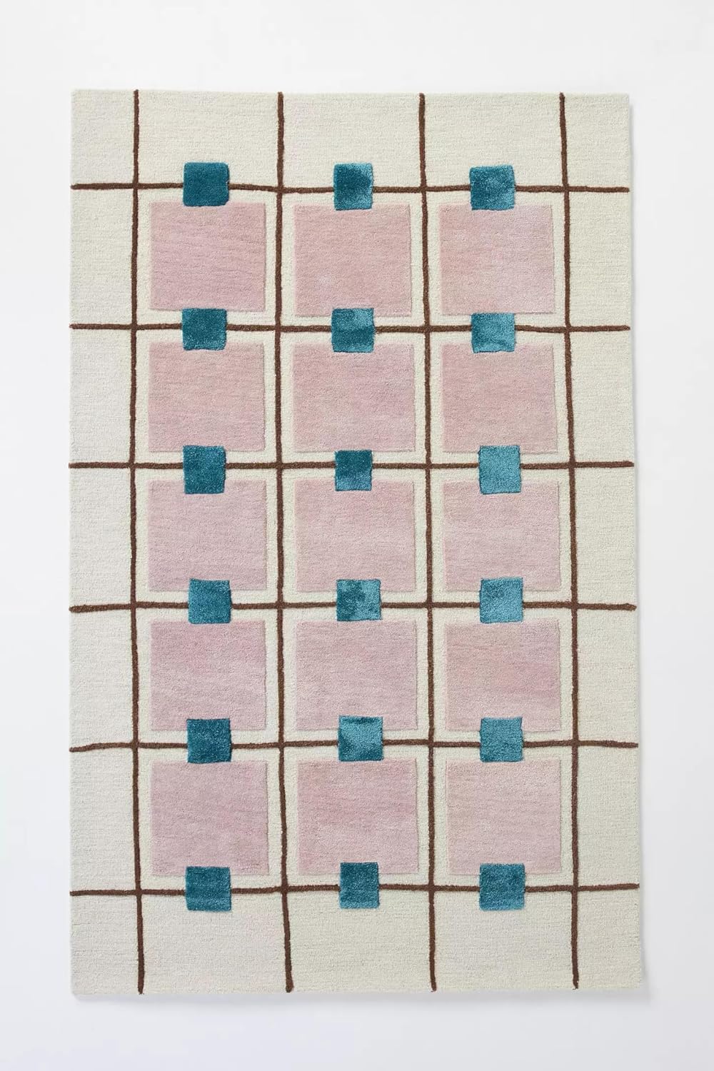 Modern Checked Design Geometric Pattern Rug - Image 4