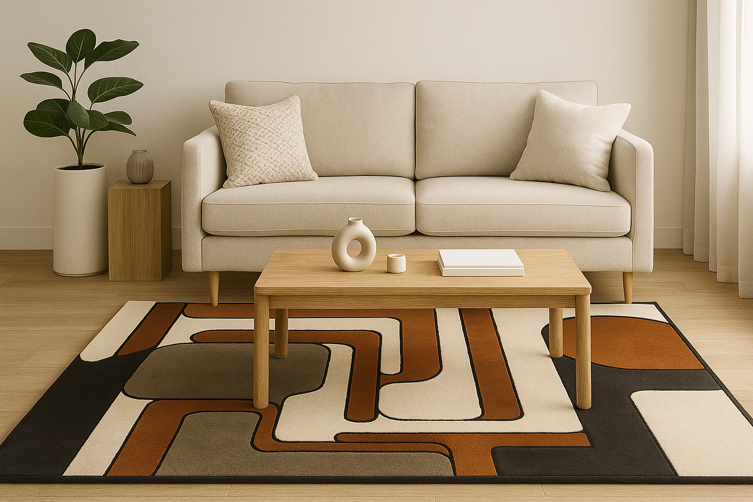 Woolen Handtufted -Löké, Wool Rug Soft Carpet Rugs - Image 8