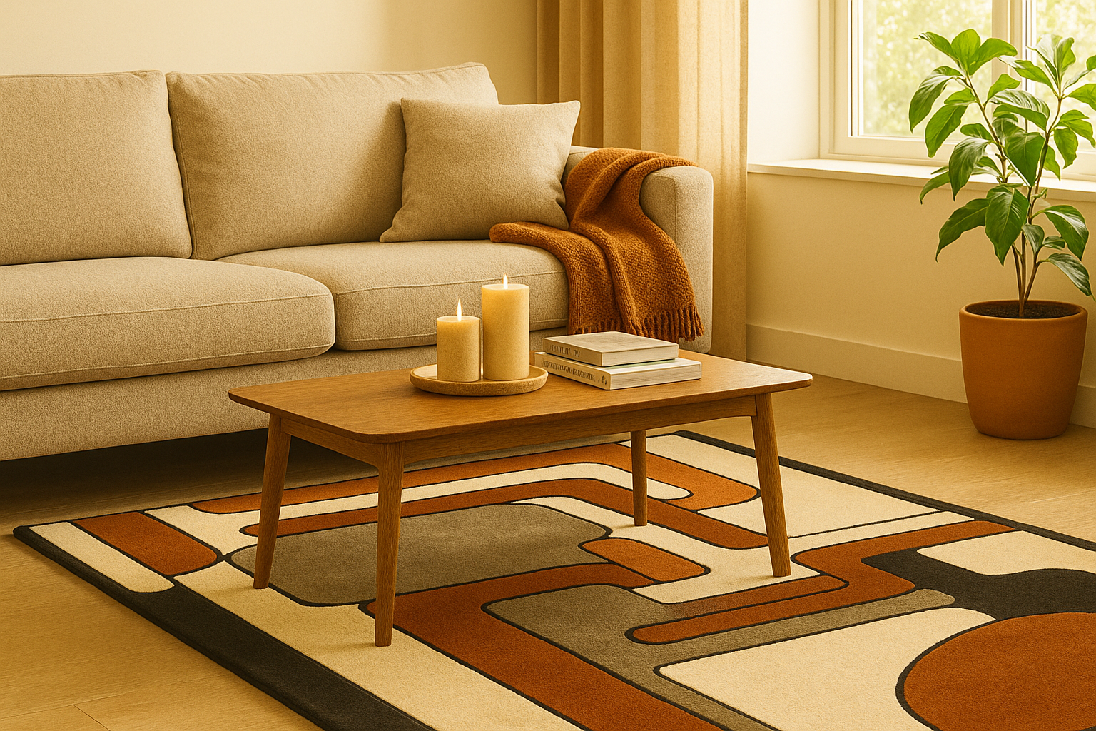 Woolen Handtufted -Löké, Wool Rug Soft Carpet Rugs - Image 9