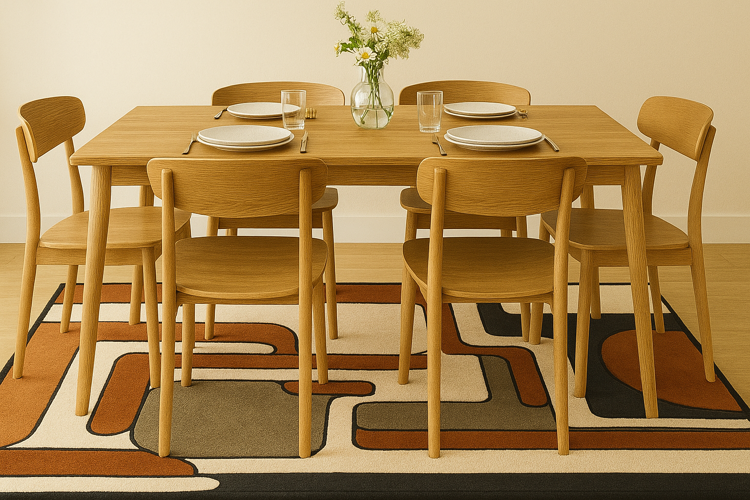 Woolen Handtufted -Löké, Wool Rug Soft Carpet Rugs - Image 5