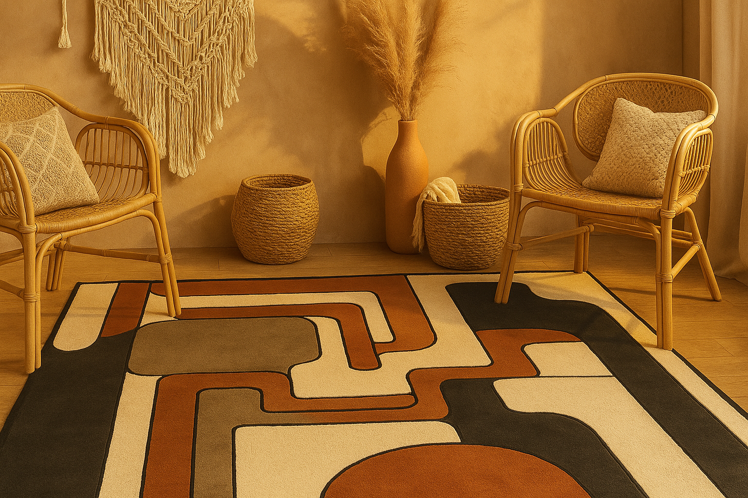 Woolen Handtufted -Löké, Wool Rug Soft Carpet Rugs - Image 7