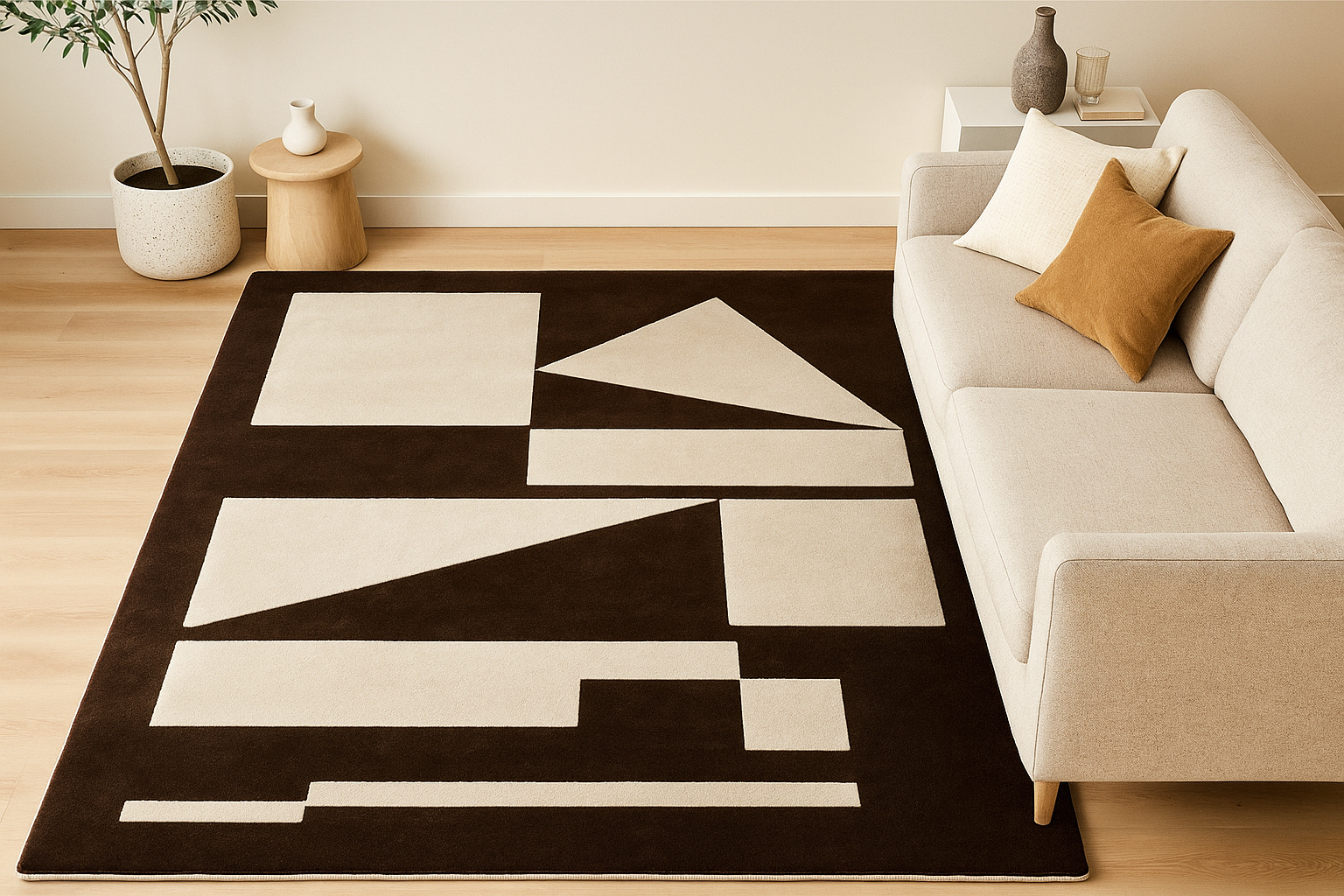 Frings NZ Wool Rug Soft Carpet for Living Room, Hand Tufted Rug - Image 2