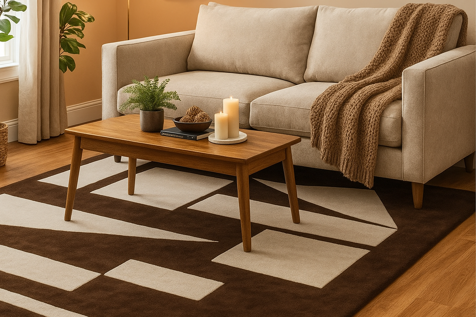 Frings NZ Wool Rug Soft Carpet for Living Room, Hand Tufted Rug - Image 3