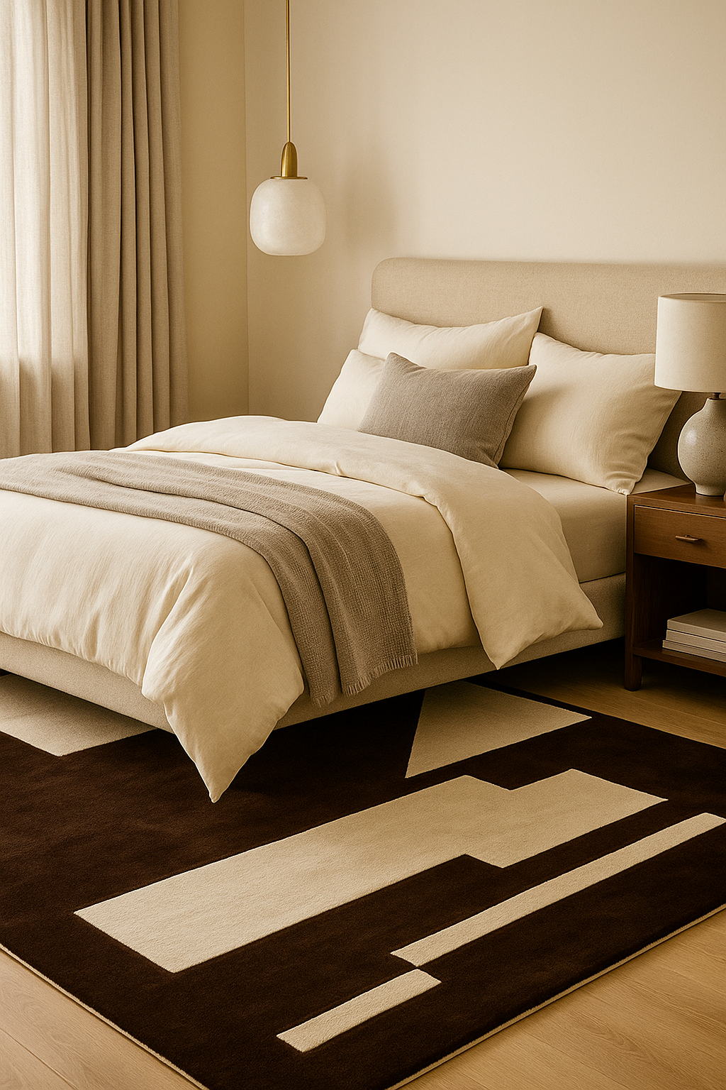 Frings NZ Wool Rug Soft Carpet for Living Room, Hand Tufted Rug - Image 6