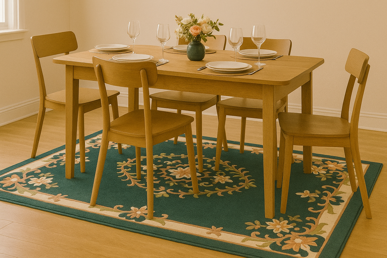 Traditional Hand Tufted Woolen Rug Soft Carpet for Living Room - Image 5