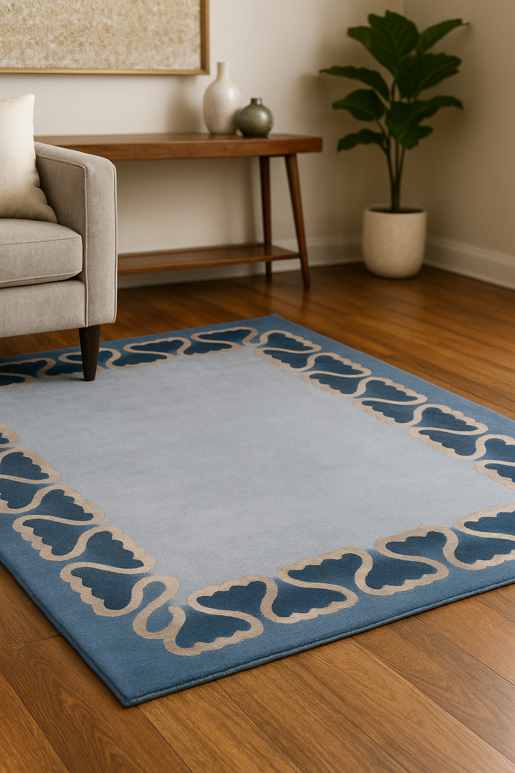 Hand-Tufted Pisces by Martin Brudnizki Wool Rug Soft Carpet - Image 7