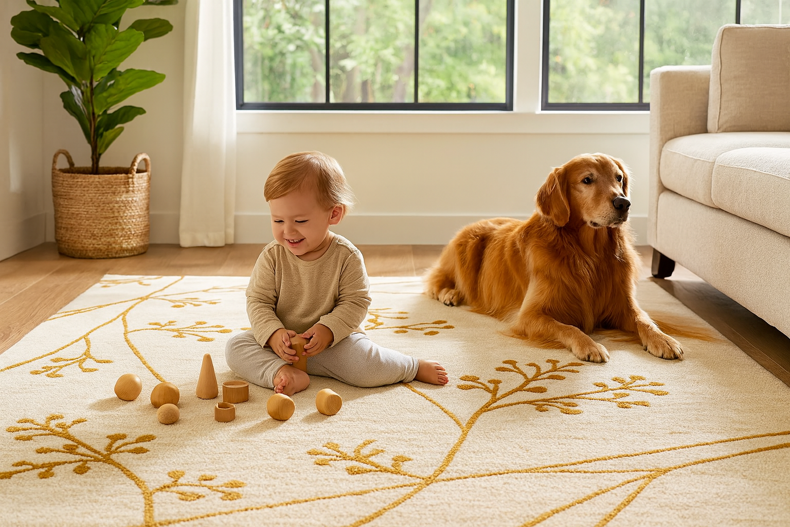 Antiquity Collection Handmade Traditional Wool Soft Rug Carpet for Living Room Bedroom - Image 6