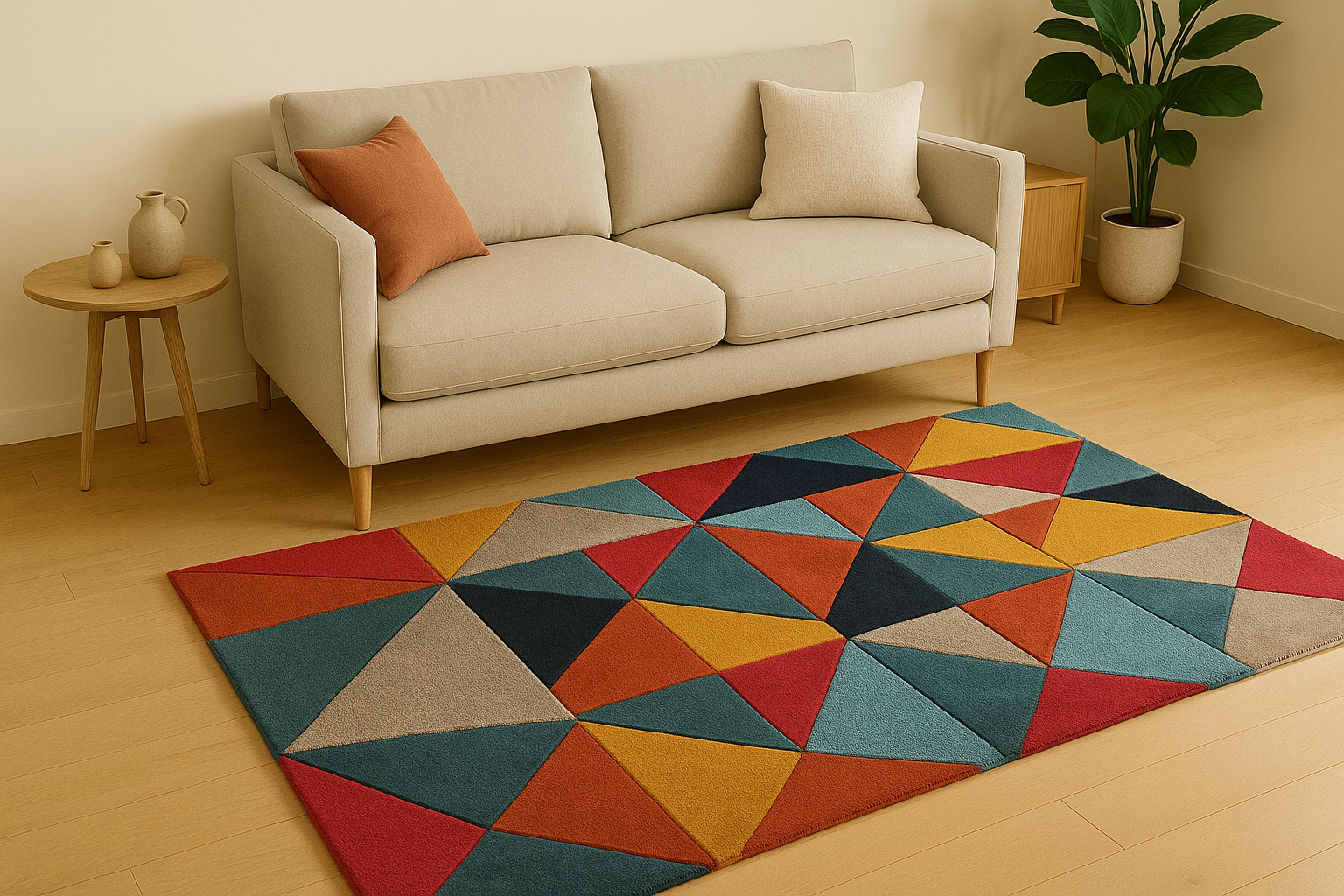 Woolen Carpet for Your Home Embossed Handmade Export Quality Wool Rug Soft Carpet Tuffted Pure Woollen Thick Geometrical Carpet for Living Room, - Image 5