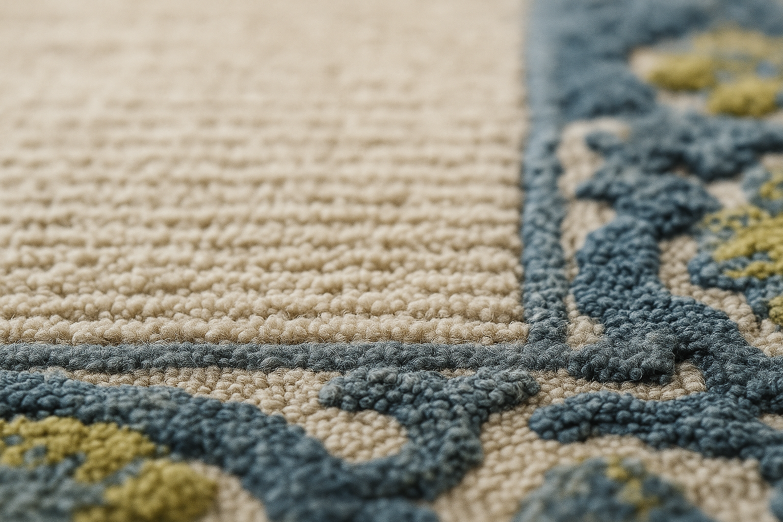 Myla Floral Frame Wool Rug Soft Carpet - Image 5