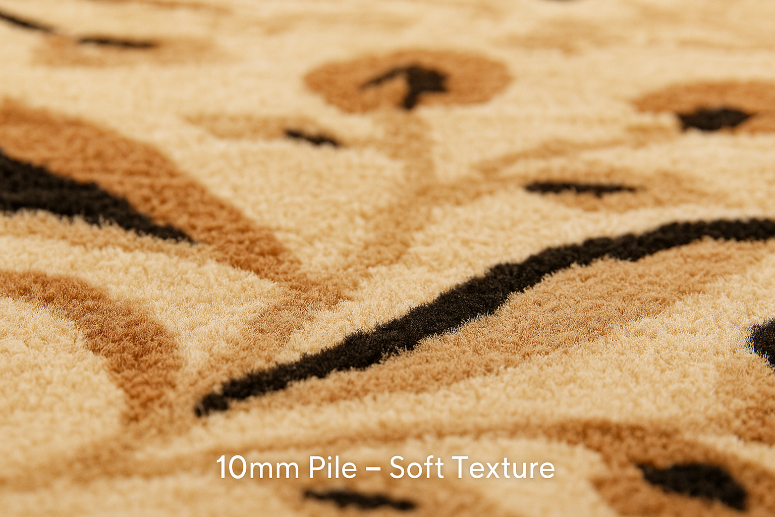 Hand Tufted Black Floral Wool Rug Soft & Wool Blend Carpet - Image 5