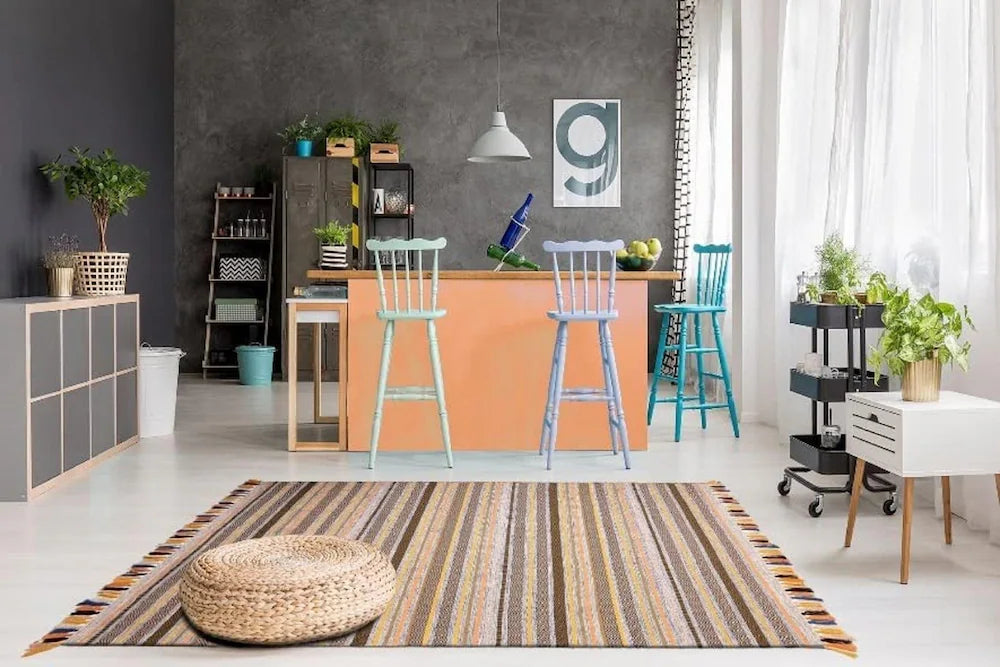 Boho Chic Handmade Cotton Runner Rug - Image 2