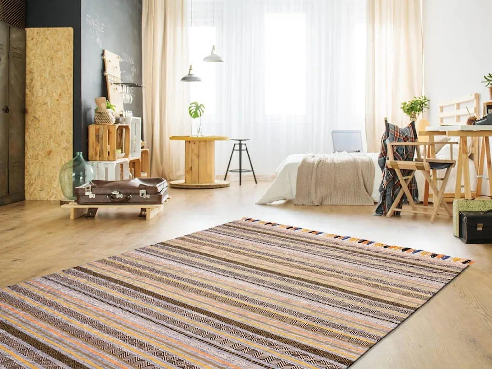 Boho Chic Handmade Cotton Runner Rug - Image 4