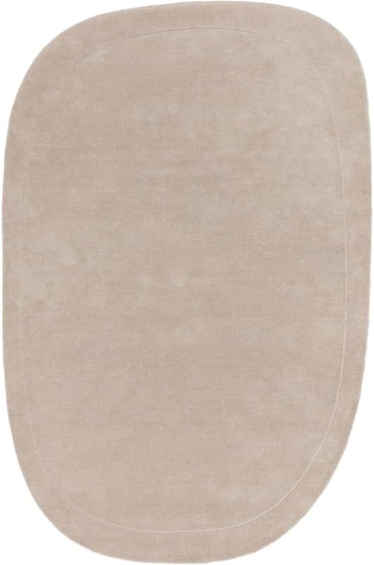 ODETTE RUGS Wool Runner Rug 2x6 Green Handtufed Runner Ideal for High Traffic Areas Living Room Bedroom Hallways (Cream)