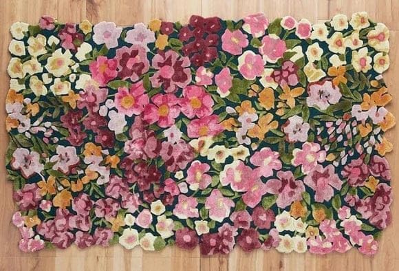 Flower Garden Design Floral Area Rug - Image 7