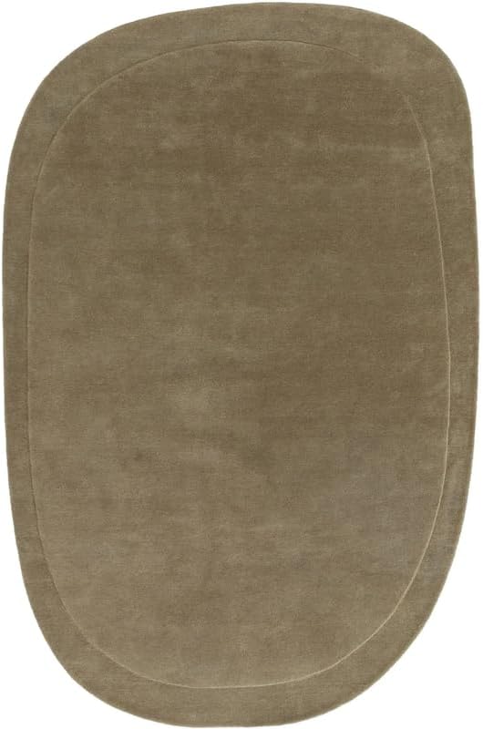 ODETTE RUGS Wool Runner Rug 2x6 Green Handtufed Runner Ideal for High Traffic Areas Living Room Bedroom Hallways (Green)