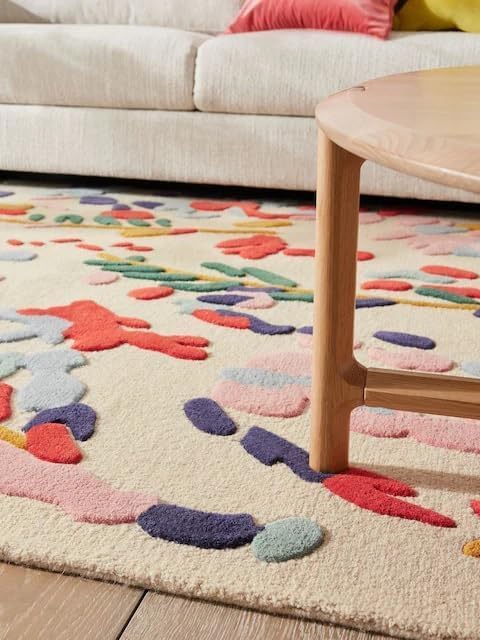 Floral Multicolor Rectangle Rug - Image 2