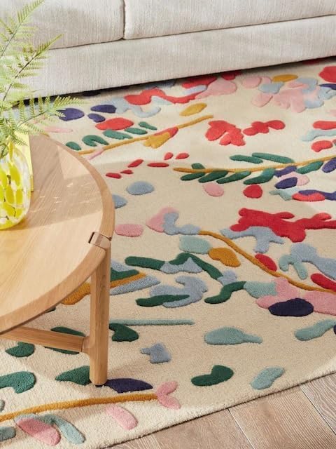 Floral Multicolor Rectangle Rug - Image 3