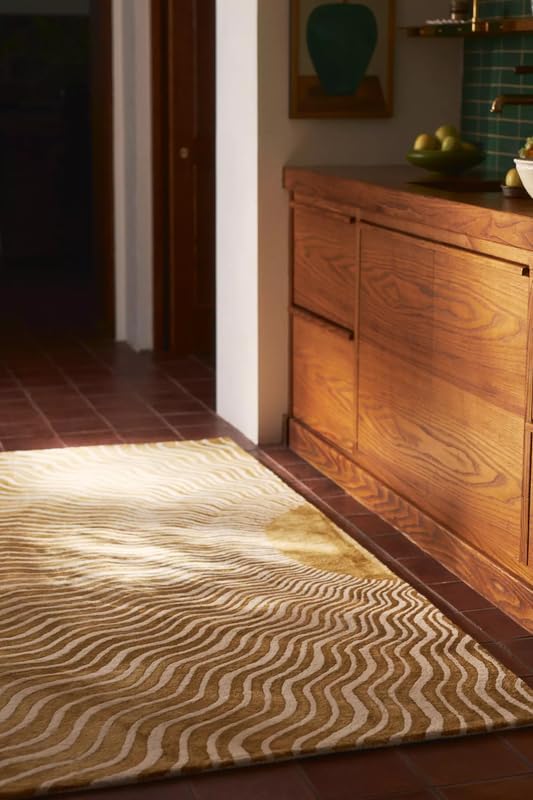 Hand Tufted Sun Rug, Soft Wool Modern Area Rug Durable Non-Slip Carpet for Home Decor High Traffic Areas Living Room Dining Room Bedroom - Image 2