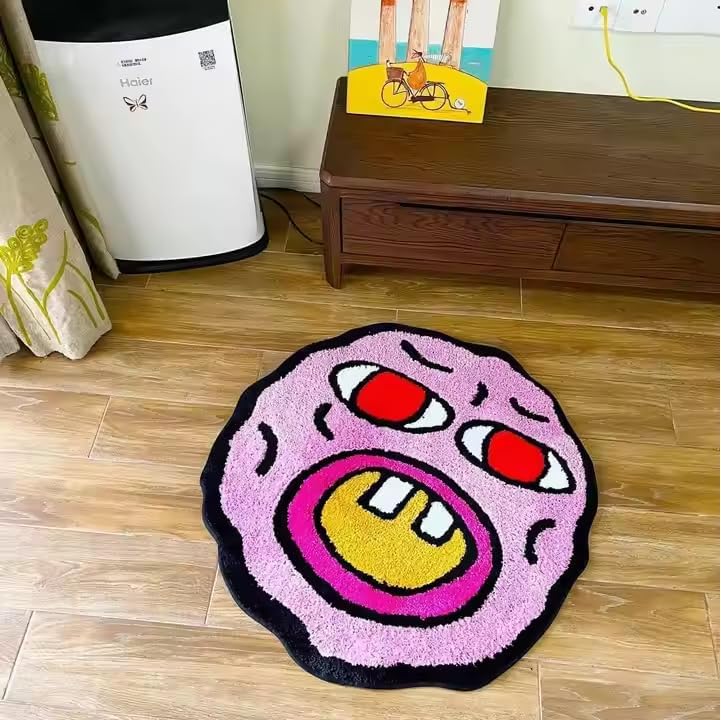Takashi Murakami Smiley Flower Design Rug - Image 11